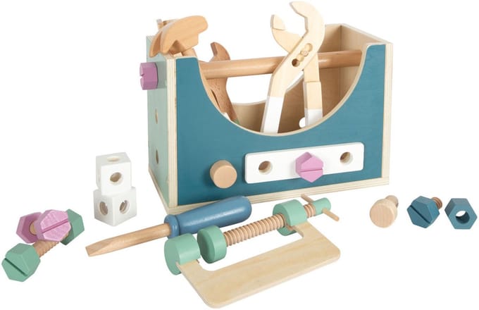 Small Foot - Houten Gereedschapskist Nordic 2in1, 28dlg.