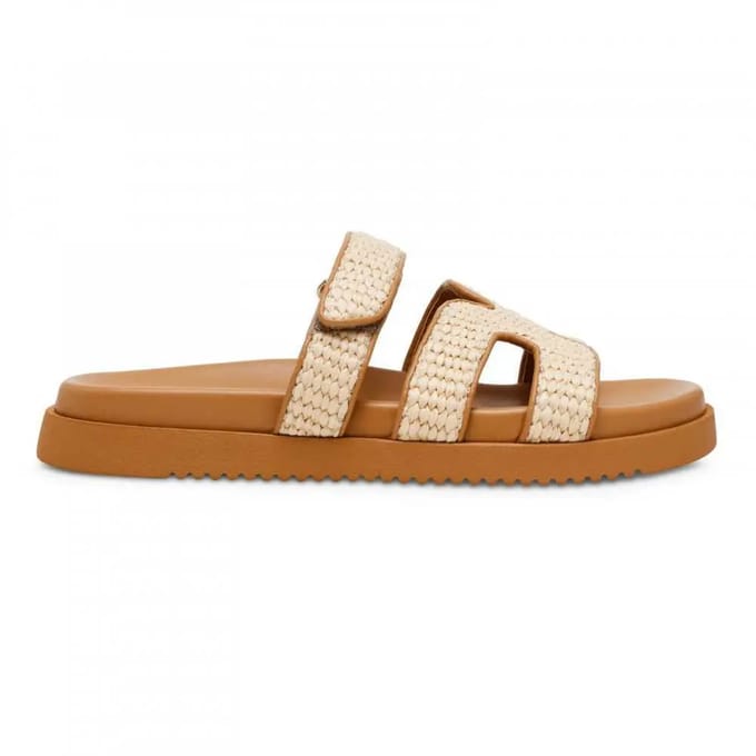 Steve Madden Missile Sandals Tan Raffia Maat: 40 | Sandalen Outlet | Dames | Beige