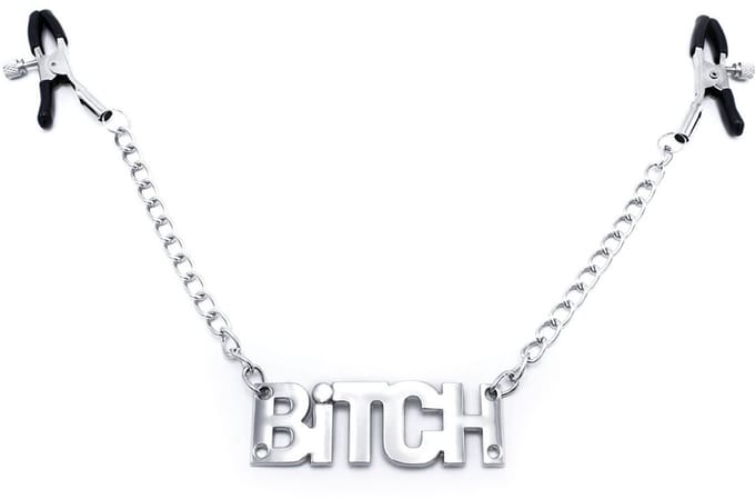 Kiotos - Tepelklemmen Met Ketting En Tekst BITCH