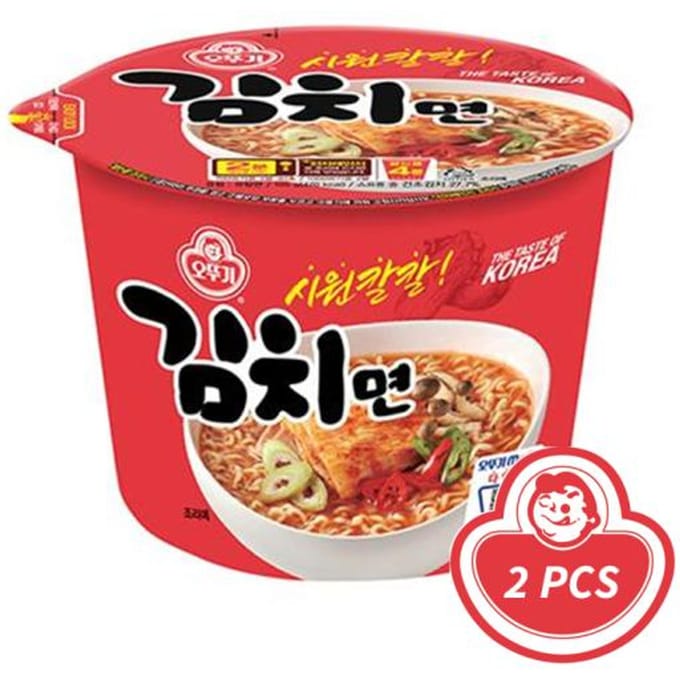 Ottogi Ramen au kimchi, grande tasse de 105 g (3 Options) 4PCS