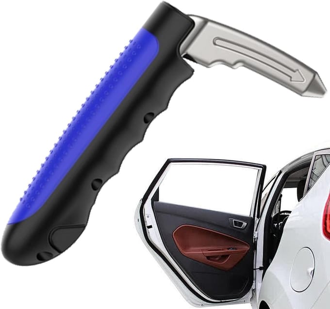Autohulp Greep - Auto Stabilisator - Veilig In- Uitstappen - Antislip Ergonomisch - 18x13x13 cm - Blauw