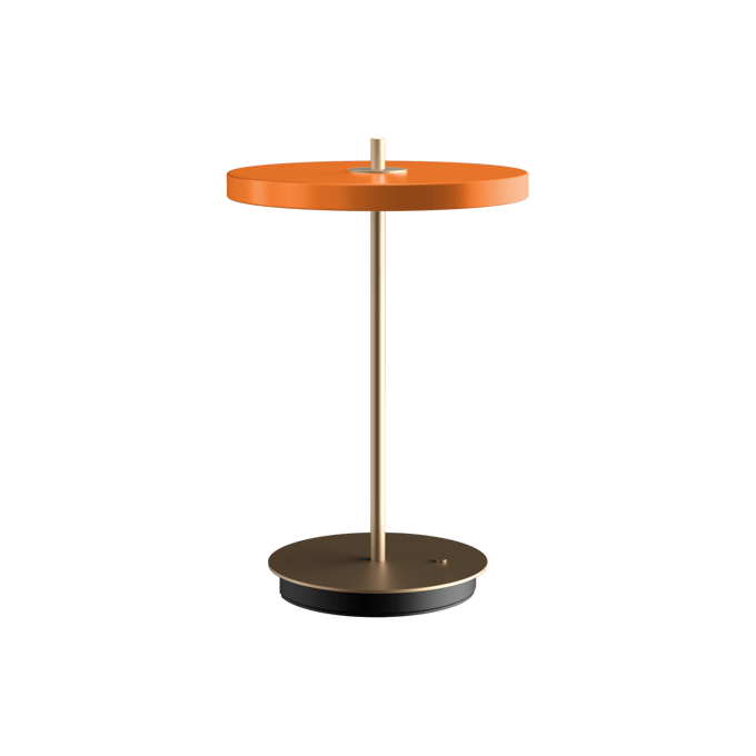 UMAGE LED tafellamp Asteria Move, oranje/messing 31 cm