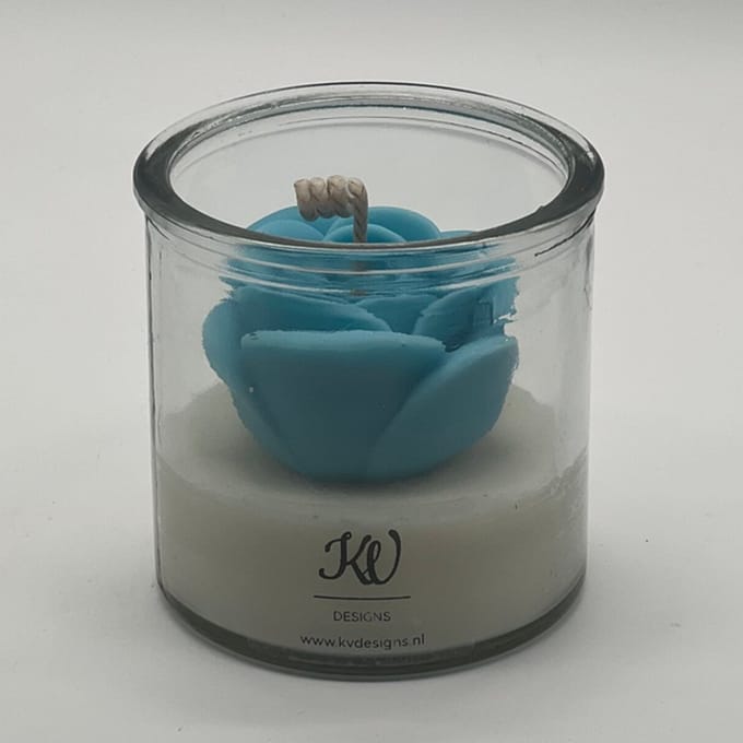 Kaars in glazen pot - 671