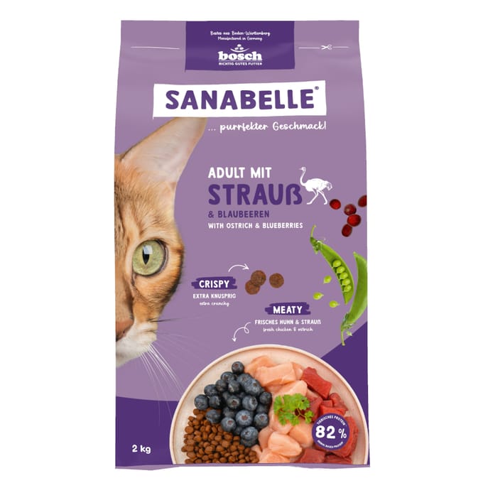 Sanabelle Adult met Struisvogel Kattenvoer - 2 kg