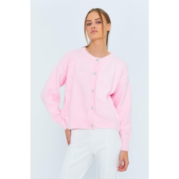 Geknoopte Oversized Gestructureerde Cardigan