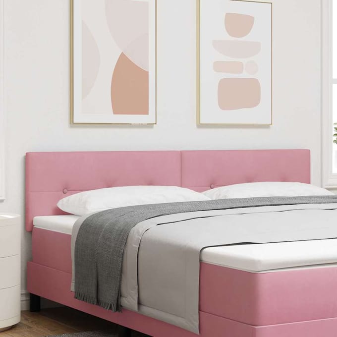vidaXL - Hoofdbord - Roze - 180 - cm - Fluweel