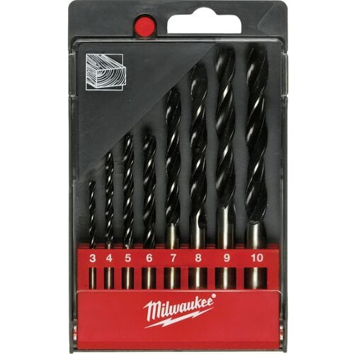 Milwaukee 4932352466 8 Delige houtboren set - 3 / 4 / 5 / 6 / 7 / 8 / 9 / 10 mm