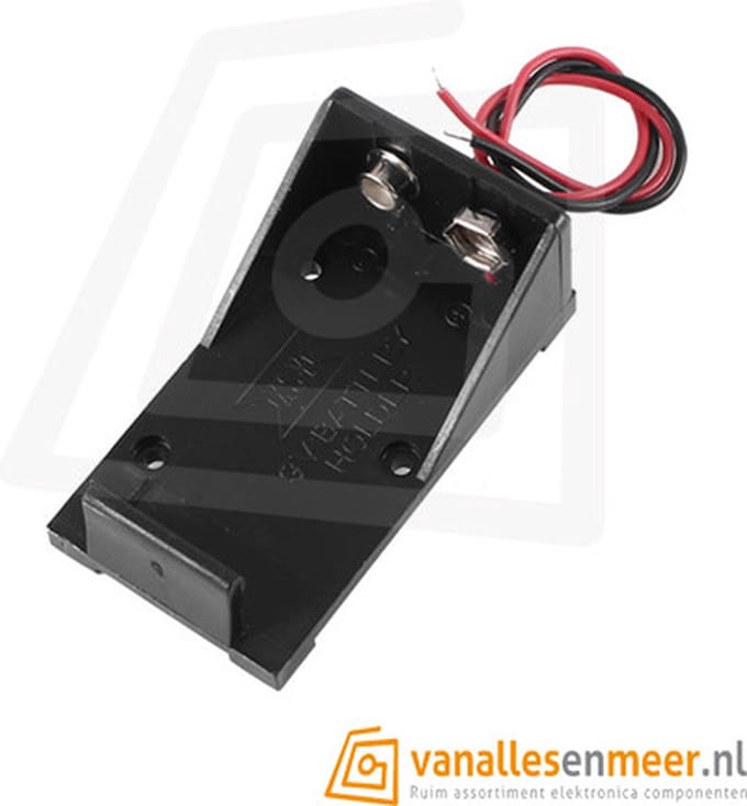 Batterij houder 9V met 5.5x2.1 plug