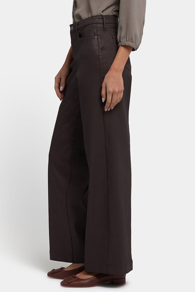 Gecoate Teresa Wijde Pijpen Jeans | Peperkorrel Gecoate