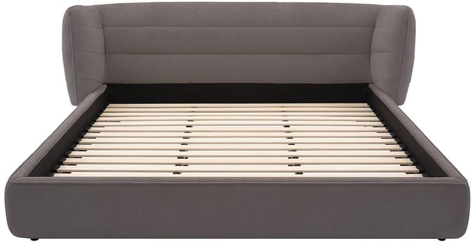 Vente-unique Bedframe stof grijs 140 x 200 cm