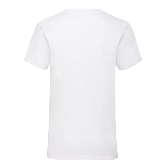 Fruit of the Loom Heren Valueweight Effen V Hals T-shirt (Wit)
