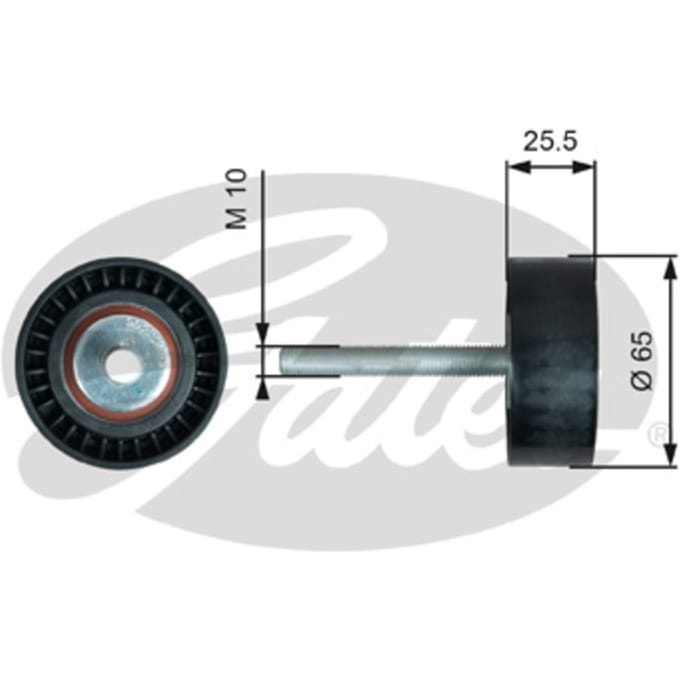 Rondsel/geleiderpoelie, V-riem GATES T36772