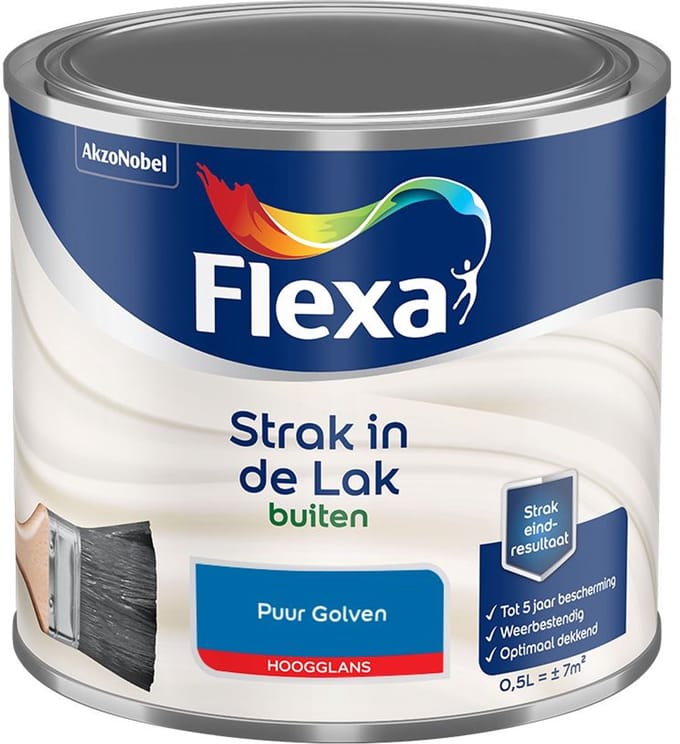 Flexa - Strak In De Lak Buitenlak Hoogglans - Puur Golven - Mengverf - 500 Ml