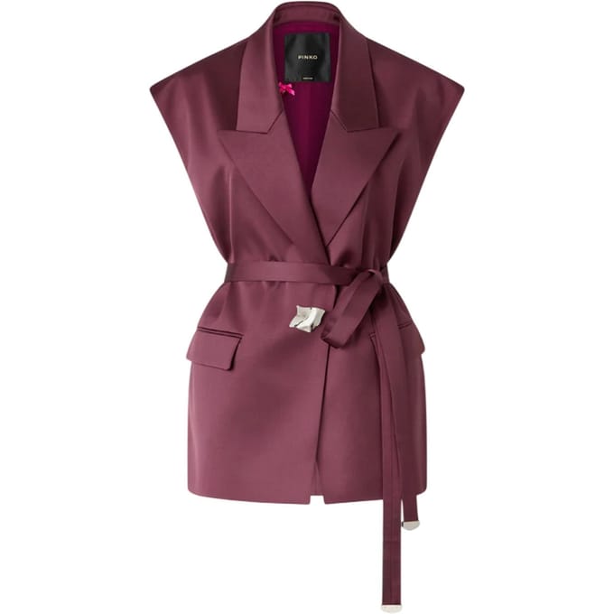 damesjassen Pinko - aubergine satijnen jasje - bordeaux