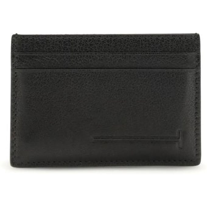 Tom Ford Zwarte Kalfsleren Bos Taurus Portemonnee