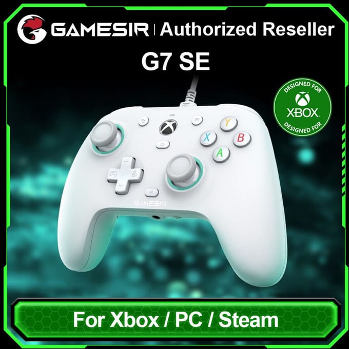 GameSir G7 SE bekabelde gamecontroller voor Xbox Series X S, Xbox One, Windows 10/11, pc-gamepad met Hall Effect-sticks en 3,5 mm audio-aansluiting