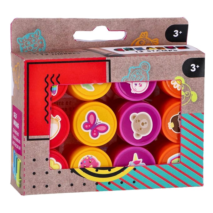 Creafun - Stempels – 12 stuks inclusief inkt