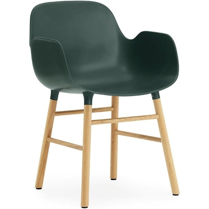 Normann Copenhagen - Form fauteuil met houten frame - groen - eiken
