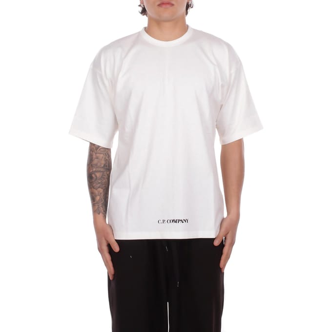 Cp Company T-shirt en Polo Gauze wit