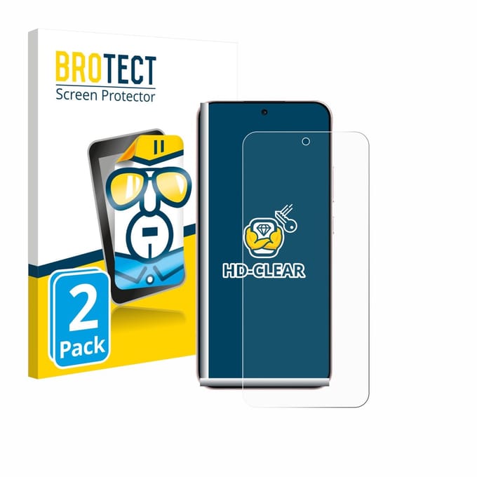 BROTECT - Screenprotector voor Oppo Reno 14 - Folie Beschermfolie transparant 2 Stuks