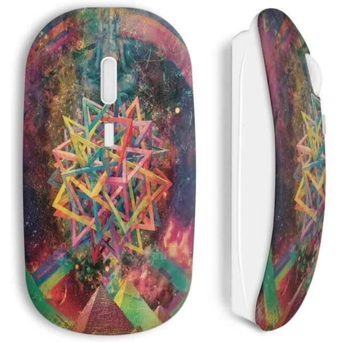 Souris Sans Fil Psychedelic Color Style