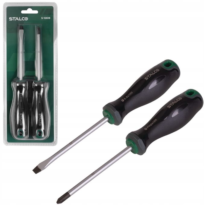 Stalco Schroevendraaierset 2 Delen - Magnetisch S2 Staal