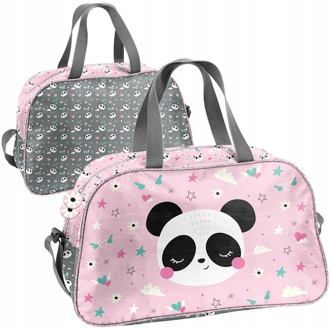 Sporttas Panda Roze - Zwembad, School & Reizen