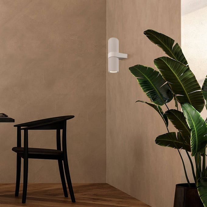 Maytoni Wandlamp DYNAMICS, wit, hoogte 23 cm, metaal, up/down