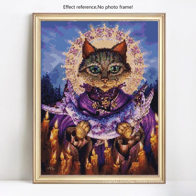 Broderie Diamant Chat Peinture Diamant 5d Forage Complet Diamant Rond Mosaïque Disposition Image 20X30CM gray