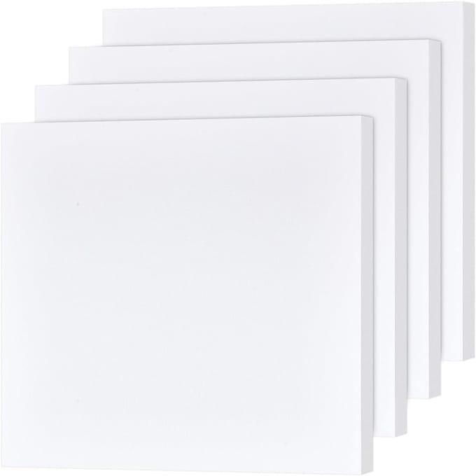 4 x XPS Schuimplaten voor Creatieve Projecten, Modelleren en Warmte-isolatie, 30 x 30 x 2 cm