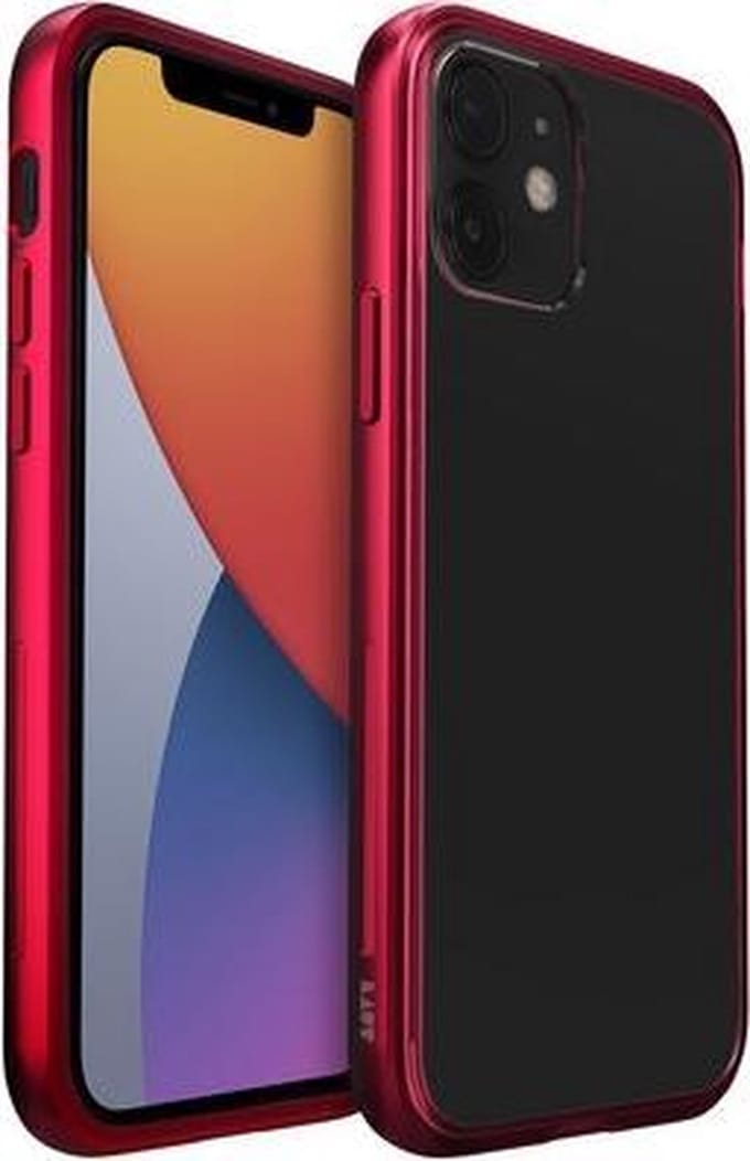 LAUT Exoframe bumper iPhone 12 mini hoesje Rood