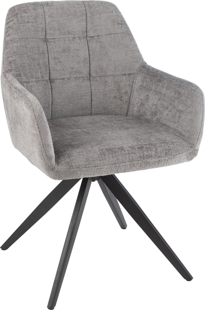 J-Line stoel Louna - ijzer/acryl - grijs