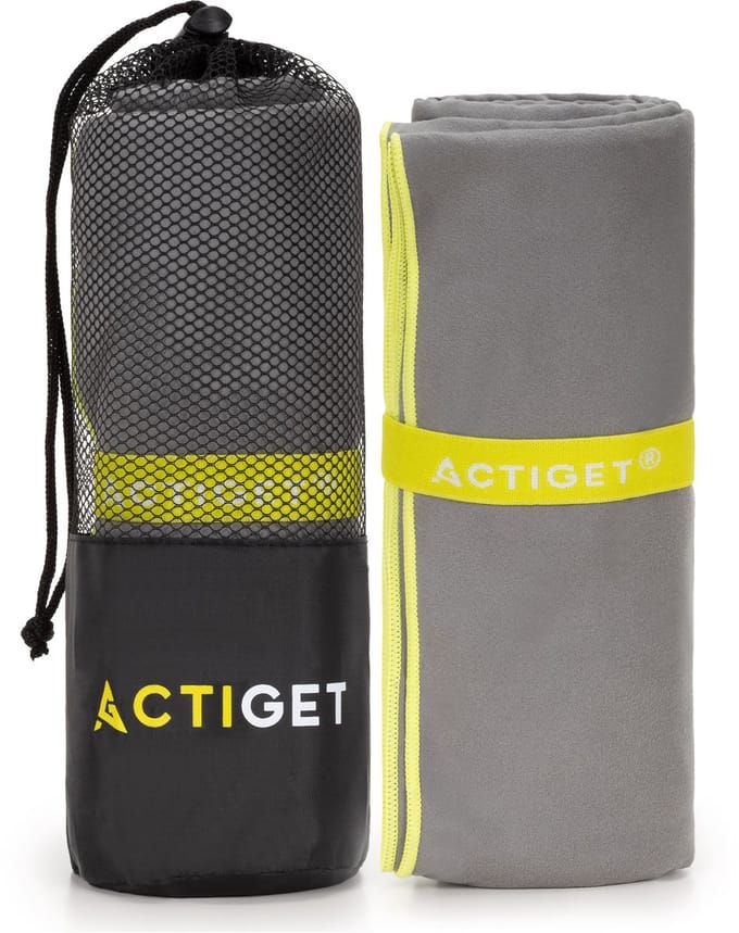 Actiget® Strandlaken | Badlaken | Strandhanddoek | Microvezel | 180 x 100 cm | Grijs