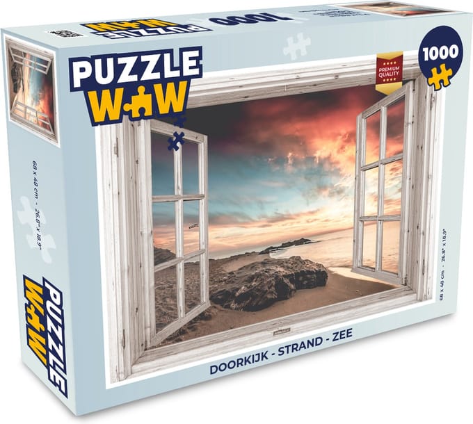 Puzzel Doorkijk - Strand - Zee - Legpuzzel - Puzzel 1000 stukjes volwassenen