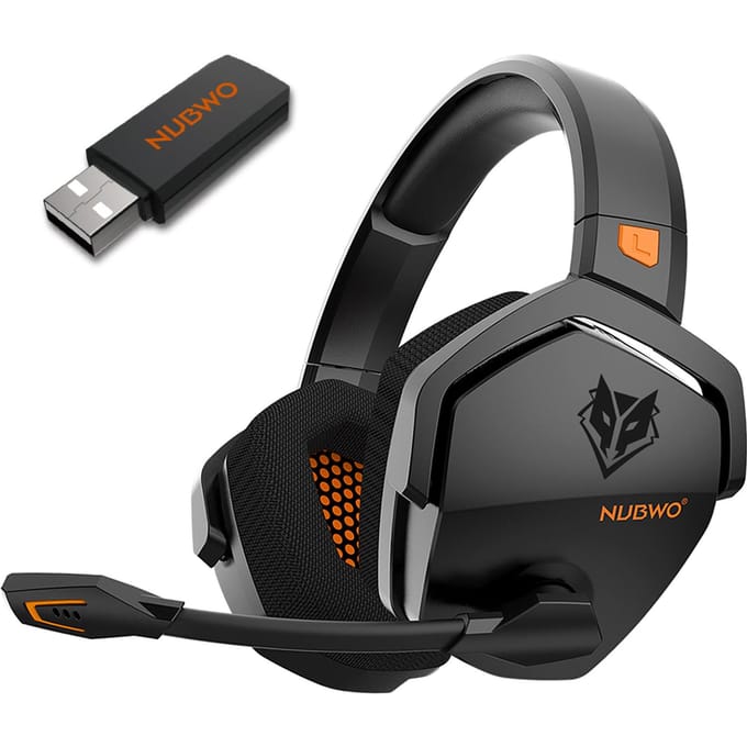 NUBWO G06 Draadloze Gaming Headset voor PS5 PS4 PC Laptop Ruisonderdrukkende Over-Ear Hoofdtelefoon met Microfoon zwart