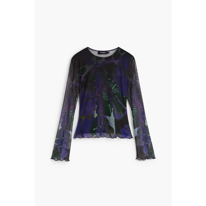 Desigual  T-Shirt Lange Mouw DOTS LEAF LACROIX