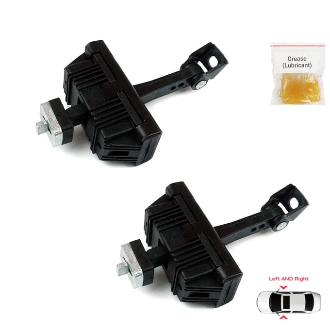 EDP1075-1 2 Pièces Charnière de Porte Gauche et Droite Butée de Frein Limiteur de Sangle Bras Levier pour BMW 3 E46 Coupé Cabriolet 2000-2006 Facelift 51217141024