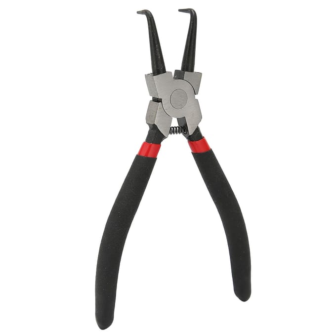 Seegerring Tang Koolstofstaal Rubber Interne Snapring Tang met Dompelgreep 7 inch gray