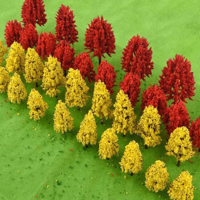 40 Stuks Landschapsmodel Bomen voor Diorama's en Modelbouw, Gemengde Bomen, Ideaal voor Spoorweg en Tuinontwerp