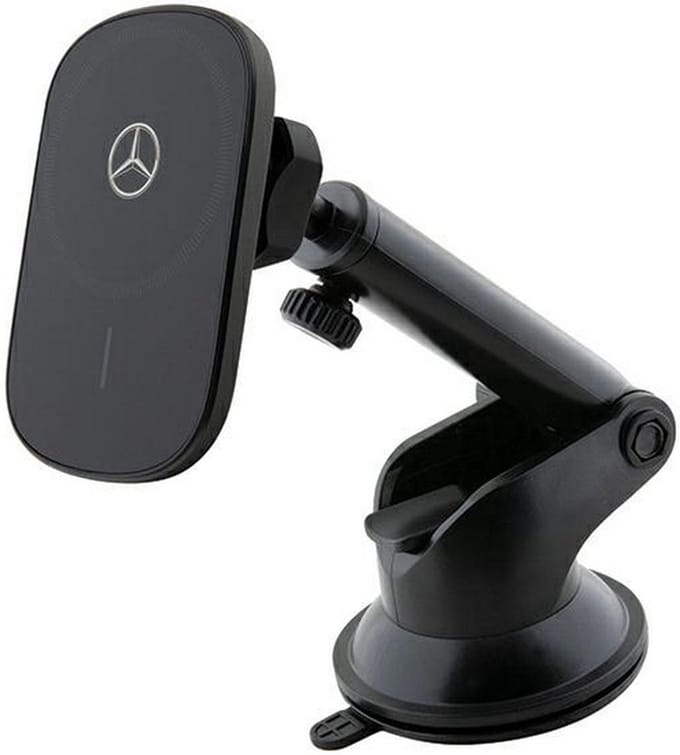 Mercedes Silver Stars MagSafe 15W Induction Mount for Dashboard or Windshield - Black