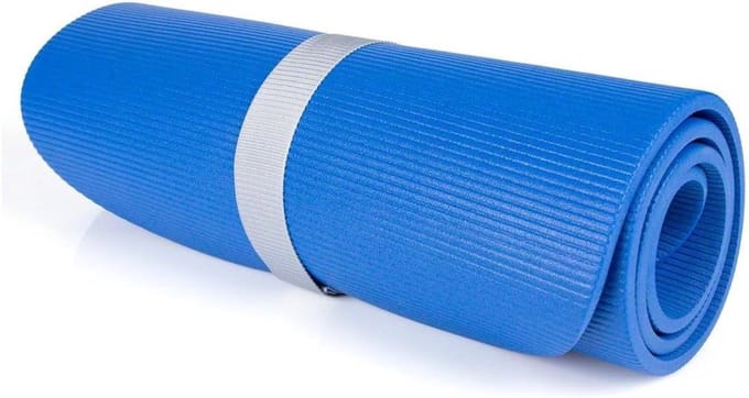 Spanband Gymnastiekmat - Matband Houder - Mat Oprollen - Klittenbandsluiting - tot 2 m - Blauw