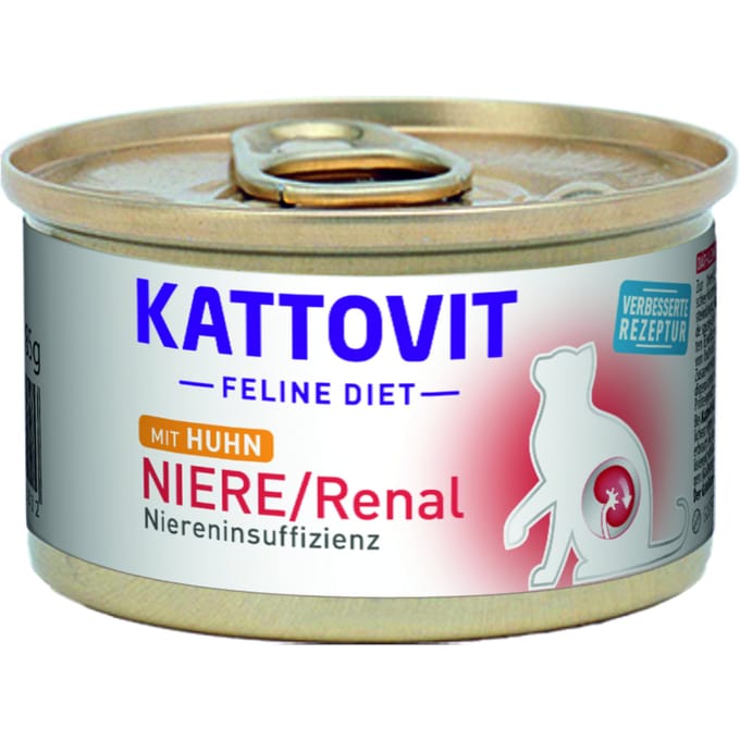 Kattovit - Feline Dieet Kan Nier/Renaal 12x85g - Kip