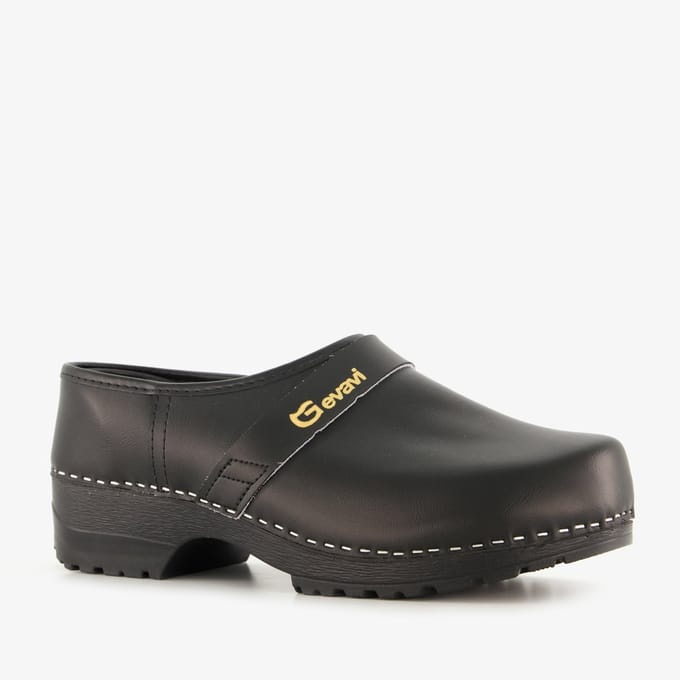 Gevavi Boston leren klompen zwart - Maat 44 - Clogs