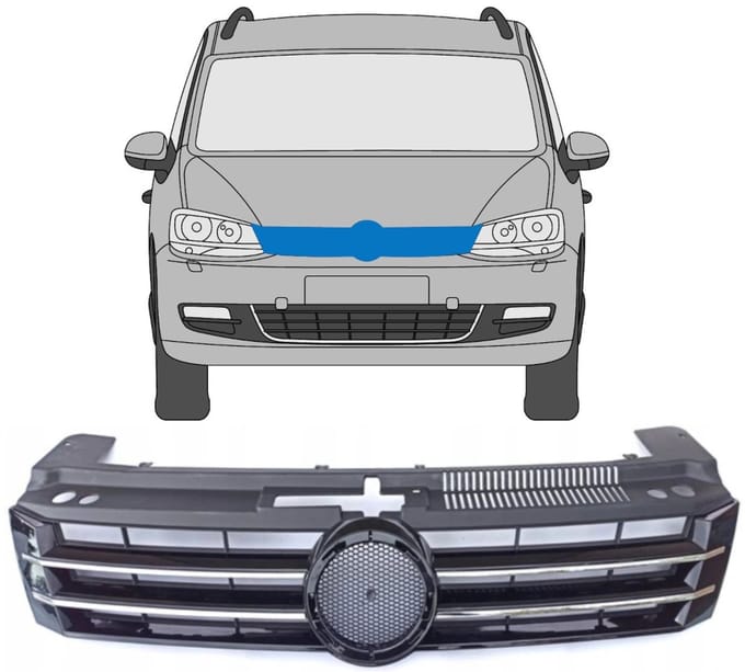 Grill voor Volkswagen Sharan 2010-2022