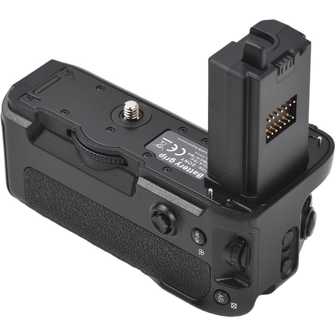 VG-C4EM Verticale Batterijgrip Houder met Dubbele Batterijsleuven Compatibel met Sony A9/ A7R4/ A7M4/ zwart
