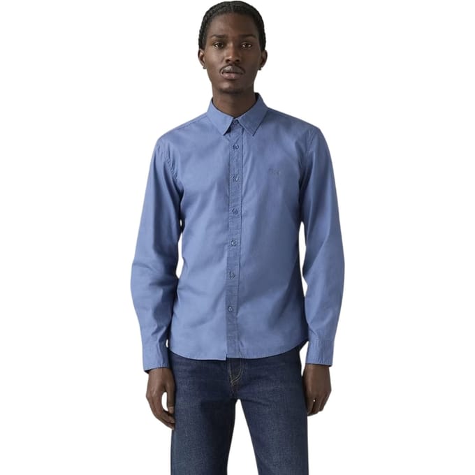 Levis Effen Slim Heren Overhemd (Blauw)