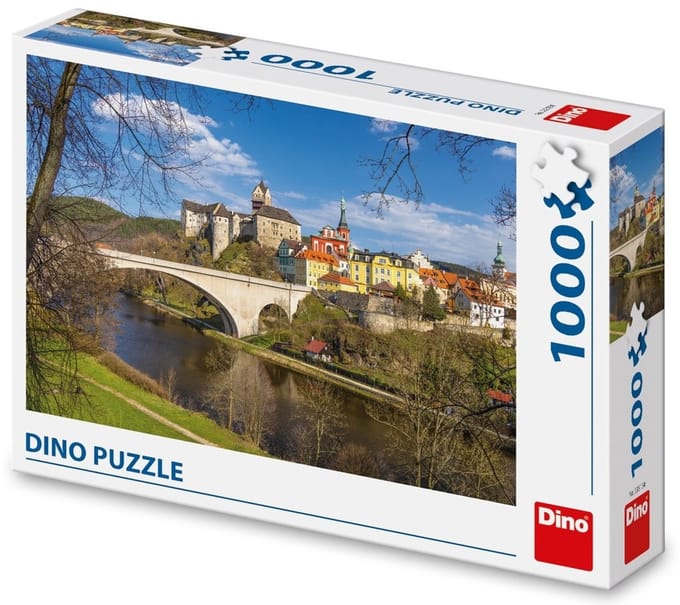 Dino puzzel Kasteel Loket 1000 stukjes - legpuzzel Tsjechië landschap.
