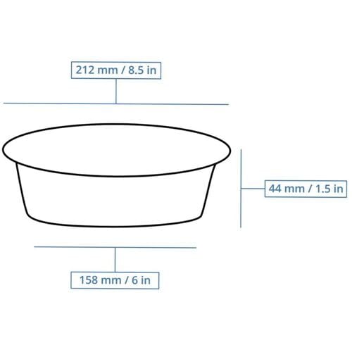 GGM Gastro (300 Stück) Mehrwegschale - Polypropylen - 1000ml - rund - Schwarz