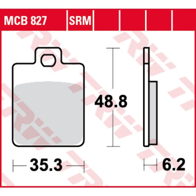 Remblokset, schijfrem TRW MCB827