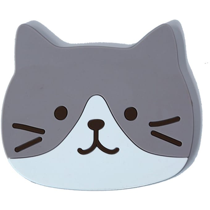 Leuke Kat Beker Onderzetters Matten Siliconen Antislip Koffiekop PVC Onderzetter Waterdicht Absorberend Drank white